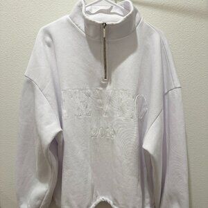 Teveo Femme Half Zip Sweater ‘White’